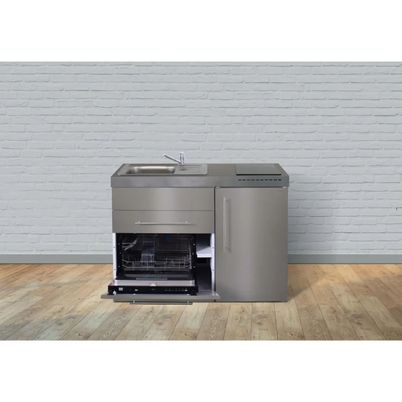 Stengel - Mini-Küche Miniküche Premiumline MPGSES120GSGKFreBli Edelstahl