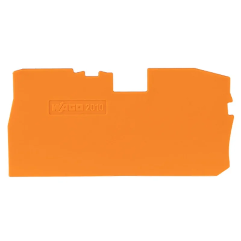 WAGO - Abschluss- und Zwischenplatte für Reihenklemme Abschlussplatte 1mm 2010-7192 orange − 25 Stück