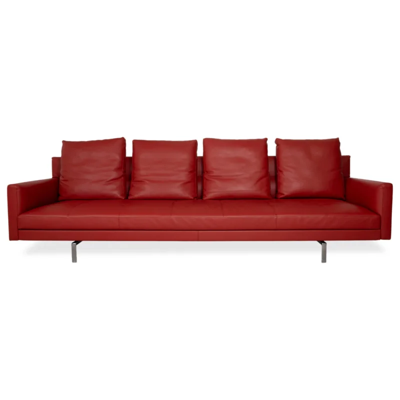 Walter Knoll Gordon Leder Viersitzer Rot Sofa Couch