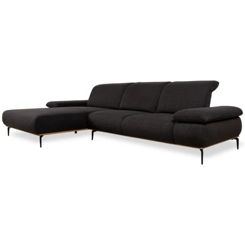 Willi Schillig Run Stoff Ecksofa Anthrazit Sofa Couch manuelle Funktion