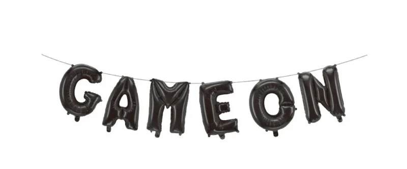 Zwarte Letter Ballon Game On van WeFiesta koop je bij Partywinkel